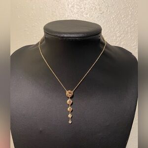 Touchstone Crystal Fizzy Necklace Golden